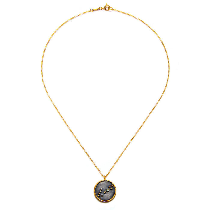 Pisces Zodiac Necklace featured in a clean, elegant design, symbolizing spirituality and connection to the universe. A perfect gift for meditation and yoga enthusiasts who appreciate meaningful jewelry. This amulet represents the protective qualities of zodiac signs, embodying the essence of manifestation and sacred energy.
