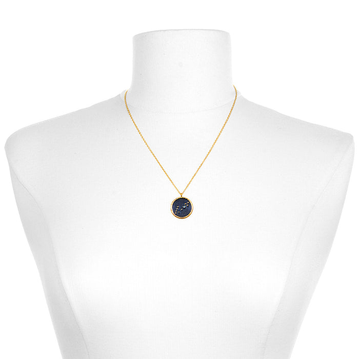 Pisces Zodiac Necklace worn on a mannequin, showcasing its stylish appearance and symbolic significance. Ideal as a meditation gift, it serves as a reminder of one's spiritual journey, perfect for those who value yoga and meaningful, protective adornments in their daily lives.