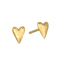 Pure Heart Earrings in 18kt gold plate, showcasing a loving heart design. These heart stud earrings embody meanings of love, compassion, and spirituality, perfect for meditation and manifestation. Ideal as spiritual jewelry for yoga enthusiasts.