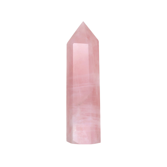 Rose Quartz Altar Crystal displayed prominently, showcasing its beautiful pink hue and natural texture. This gemstone is perfect for enhancing spiritual practices and is ideal for meditation, manifesting love and compassion, and is often used in spiritual jewelry, protection talismans, and alongside zodiac malas. Perfect for yoga and meaningful spiritual rituals.