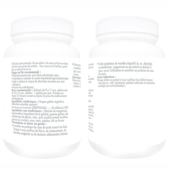 Saccharomyces Boulardii Probiotic. 10 Billion CFU.