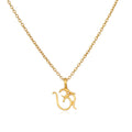 Sacred Om Necklace featuring a delicate Om pendant, symbolizing the sacred sound of the Universe. This spiritual jewelry is perfect for meditation and serves as a meaningful talisman for protection, embodying the essence of the sun and moon, ideal for yoga enthusiasts and those interested in manifestation.