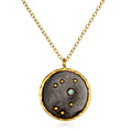 The Sagittarius Zodiac Necklace featuring a unique design with a blue topaz gemstone, symbolizing courage and wisdom, ideal for spiritual jewelry, meditation gifts, and yoga enthusiasts. This meaningful amulet represents the Sagittarius sign with its protective and sacred essence, perfect for those seeking manifestation and deeper meaning.