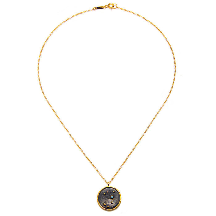Sagittarius Zodiac Necklace featuring a unique pendant design, perfect for spiritual jewelry and meditation gifts. This beautiful piece symbolizes the adventurous spirit of Sagittarius and serves as a protective amulet for yoga enthusiasts seeking meaningful adornments for manifestation and personal meaning.