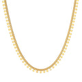 Shine a Light Coin Chain Necklace showcasing delicate coins that reflect light, embodying spiritual jewelry, meditation, and protection. Perfect for layering and enhancing your yoga practice.