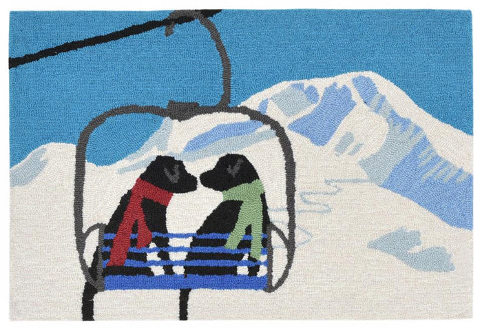 Ski Lift Love Winter  20" x 30" Indoor/Outdoor Rug