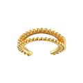 Stand By Your Side Ear Cuff, an elegant gold plate piece with dotted crescents, symbolizes spiritual jewelry and protection. Perfect for meditation practices and meaningful occasions, embracing the connection between sun, moon, and zodiac energies.