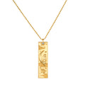 Story of Virgo Zodiac Necklace featuring an 18kt gold plated pendant with a design symbolizing the Virgo Maiden, complemented by a shimmering white topaz, perfect for spiritual jewelry and meditation. This zodiac talisman embodies protection and meaning, ideal for yoga enthusiasts and those seeking manifestation.
