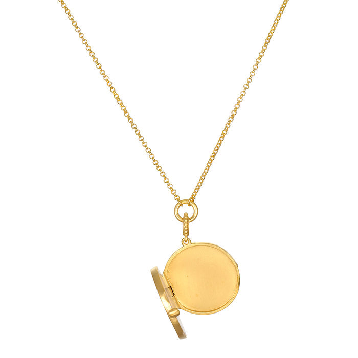 Take Flight Butterfly Pearl Locket Necklace shown from the back, highlighting its elegant locket design, ideal for those seeking meaningful spiritual jewelry for protection, yoga, and personal growth.
