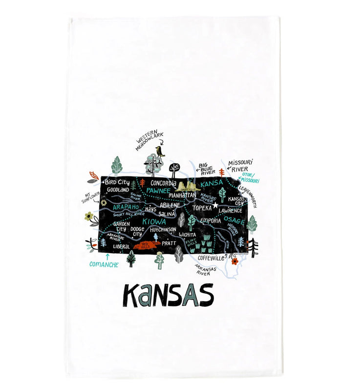 Tammy Smith State of Kansas Tea Towel