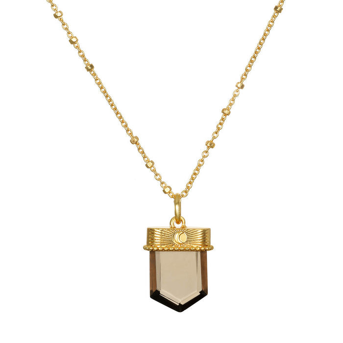Taryn Truly Bestie Smoky Quartz Necklace