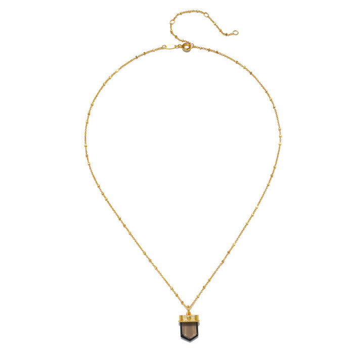 Taryn Truly Bestie Smoky Quartz Necklace