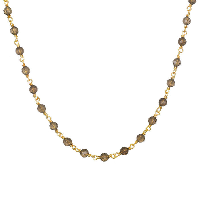 Taryn Truly Grounded Grace Smoky Quartz Choker Necklace