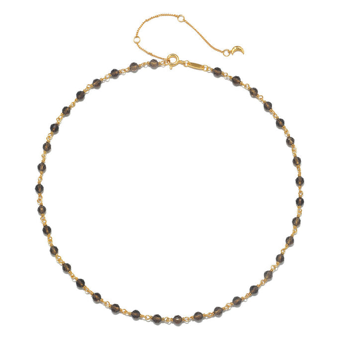 Taryn Truly Grounded Grace Smoky Quartz Choker Necklace