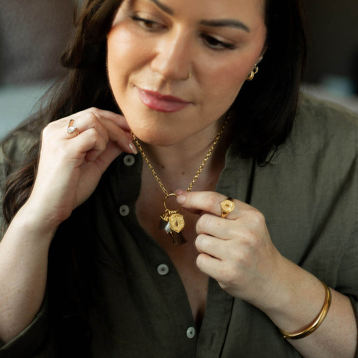 Taryn Truly Protect Your Peace Citrine Charm