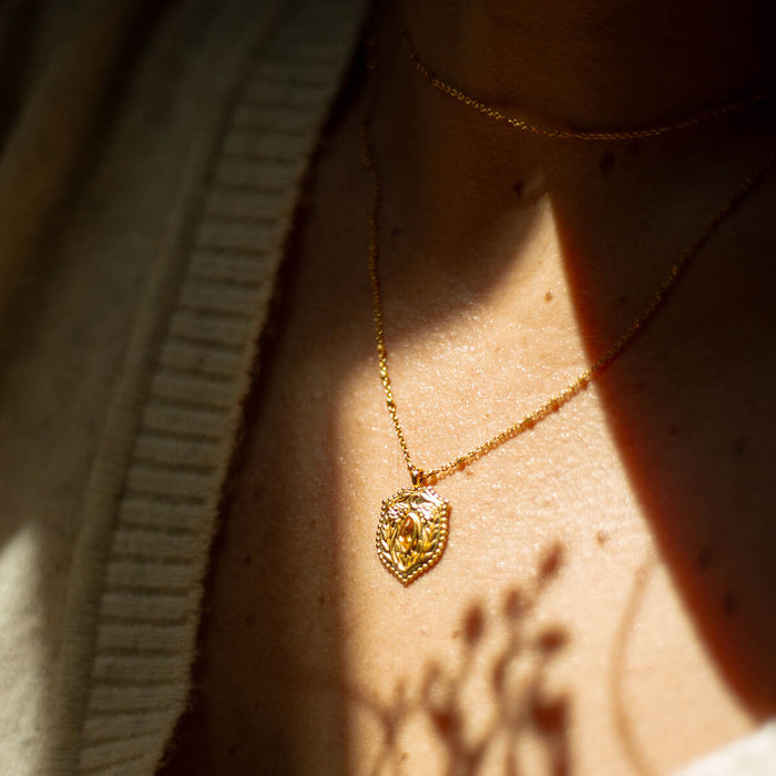 Taryn Truly Protect Your Peace Citrine Necklace