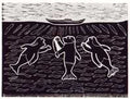 Three Sea Spirits with Empty Kayak