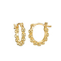 Tiny Joys 14kt Gold Dot Huggie Mini Hoops, featuring delicate gold hoop earrings adorned with dots, perfect for everyday wear. This spiritual jewelry piece embodies joy and is a meaningful talisman for those on a journey of manifestation. Ideal for yoga enthusiasts, these hoops reflect the essence of zodiac and protection, symbolizing the sun and moon.