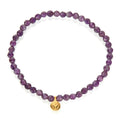 Tranquility Lotus Amethyst Gemstone Bracelet featuring shimmering amethyst beads and a delicate gold pendant. Ideal for spiritual jewelry lovers, this bracelet symbolizes new beginnings and protective energy. A meaningful gift for meditation, yoga, or those seeking manifestation and deeper connections. Perfect for anyone interested in sacred symbols or zodiac amulets, this elegant piece encapsulates the essence of tranquility and prosperity.