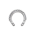 Vital Energy Silver Ear Cuff showcasing a delicate design with beading, perfect for adding a touch of charm to your spiritual jewelry collection. This piece embodies meaningful energy and is ideal for meditation and manifestation practices.