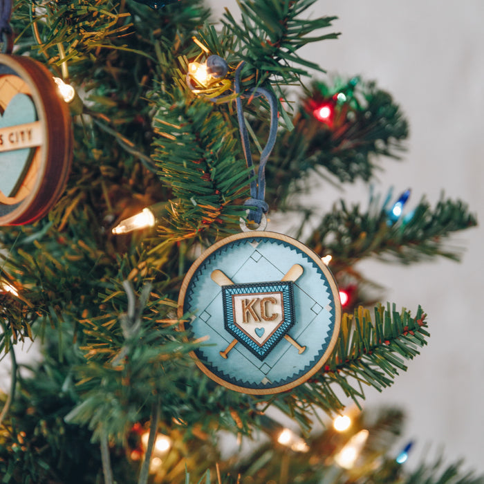 Wee Woodworks KC Baseball Ornament
