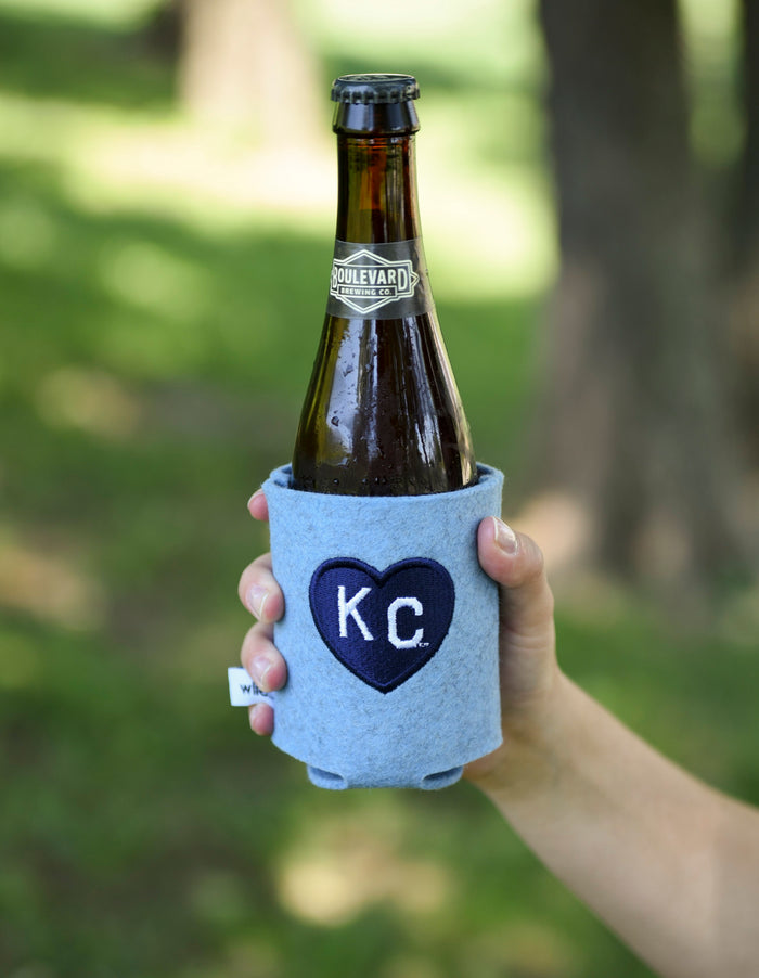 wlle x Charlie Hustle KC Heart Drink Sweater - Light Blue
