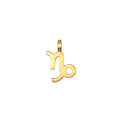 Elegant 18kt gold plated Zodiac Glyph Charm featuring the Capricorn symbol, perfect for spiritual jewelry enthusiasts seeking meaningful talismans for manifestation and meditation.